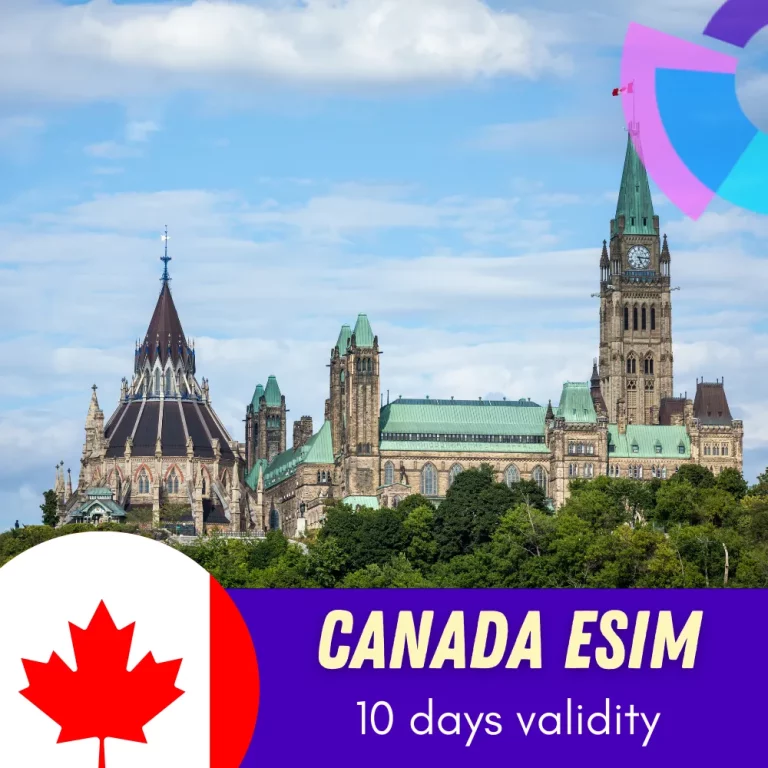 Canada ESIM 10 Days Prepaid Data Plan For Travelers