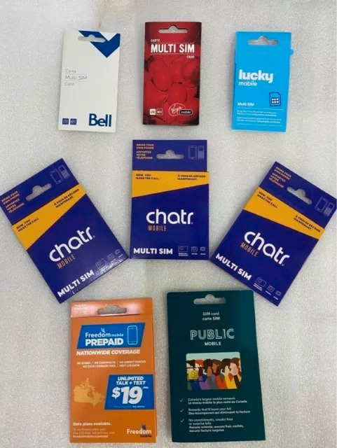 Various SIM Cards in Montreal